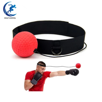 Боксерский рефлекторный мяч для ударов боевым мячом Тренажеры для тренировок Punch Ball Speedball Для детей и взрослых Повязка для фитнеса и бокса