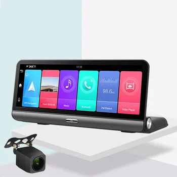 8 Дюймовый автомобильный видеорегистратор 4G Android с двумя объективами GPS Навигатор ADAS Full HD 1080P Видеорегистратор Авторегистратор Навигации