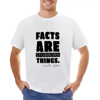 Факты - упрямая вещь, футболка Джона Адамса, винтажные обычаи, эстетическая одежда, мужская одежда для тяжеловесов.