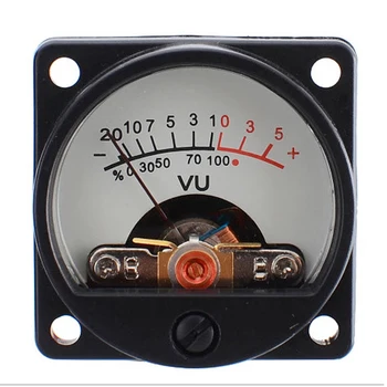 Панель VU Meter Теплое заднее освещение Запись VU Panel Meter VU Meter Усилитель уровня звука