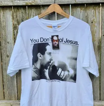 Винтажная футболка с изображением большого Иисуса из фильма Лебовски