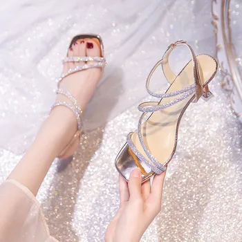 Обувь для женщин 2023, Модные женские босоножки с ремешком, Летние элегантные лаконичные босоножки для зрелых, Женская обувь с квадратным носком