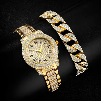 Женские часы с бриллиантами, Золотые часы, Женские наручные часы, Элитный бренд, Женские Часы-браслет со стразами, Женские Relogio Feminino