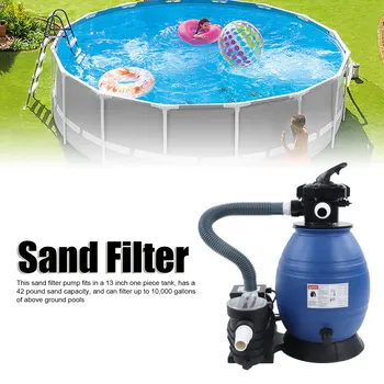 370 Вт Песчаный Фильтр с Насосом для бассейна Набор Фильтров для Канистр Большой Емкости Бак Песчаный Фильтр 13 