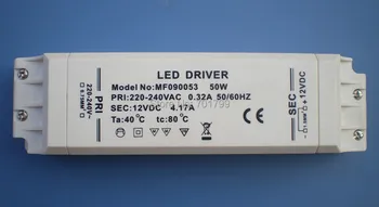 Светодиодный драйвер постоянного напряжения 12 В /50 Вт, одобренный CE / ROHS; размер: 168 * 46 * 37 мм