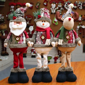 Рождественские Декоративные Рождественские Куклы Северный Олень Снеговик Санта Клаус Стоящая Кукла Новогоднее Украшение Рождество С Рождеством 2024