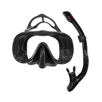 Маска для подводного плавания с трубкой, Противотуманная маска для подводного плавания с трубкой, полностью сухая трубка, Снаряжение для подводного плавания, черный