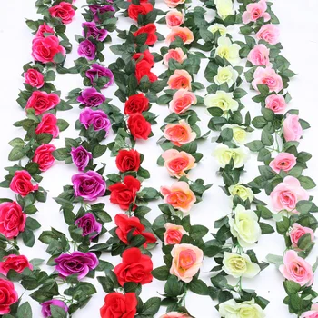 1шт Искусственный цветок Поддельные подвесные поддельные виноградные лозы Листья искусственные цветы-гирлянды Свадебные украшения