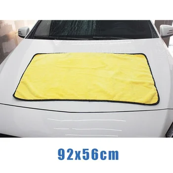 Новое толстое плюшевое полотенце из микрофибры, Аксессуары для автомойки, суперпоглощающая ткань для чистки автомобилей, Полотенца для сушки автосредств