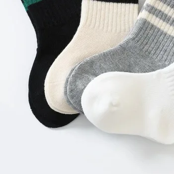 Новые детские однотонные спортивные носки, хлопковые мягкие носки-трубочки для новорожденных, носки для малышей для мальчиков и девочек от 6 месяцев до 6 лет