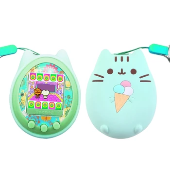 Силиконовый чехол для игрового автомата для домашних животных Защитная оболочка для мультяшного электронного игрового автомата Виртуальная портативная игрушка для детей R9UA