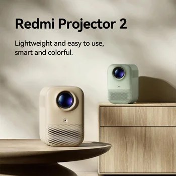 Проектор Xiaomi Redmi 2 1080P 1.5 ГБ + 32 ГБ С Индивидуальным Оптико-Механическим Голосовым Управлением, Автофокусом MIUI для Панорамного Звука TV WANOS