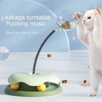 Забавная игрушка-кормушка для кошек, дразнящие шарики-дорожки, базовая интерактивная игрушка для домашних котенков, протекающий корм, самодельная игрушка для домашних животных