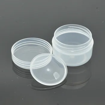 200 Штук 10 г Прозрачной пластиковой баночки для косметического крема с прозрачной внутренней выдвижной крышкой, наполняющей дорожную бутылочку, пустую, небольшой емкости