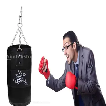50-сантиметровый боксерский мешок с песком для тренировок по боксу, Тяжелая сумка для занятий фитнесом