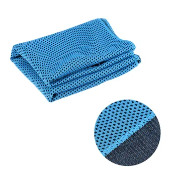 Охлаждающее полотенце из микрофибры, шарф для льда, шейный охладитель для занятий спортивной йогой 28x83 см (светло-голубой)