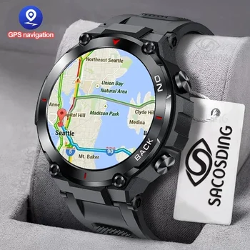Новые мужские смарт-часы с GPS-навигатором, военные, для занятий спортом на открытом воздухе, фитнесом, сверхдолгого режима ожидания, умные часы IP68 для плавания, мужские часы для Xiaomi