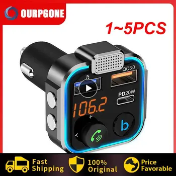1 ~ 5ШТ Автомобильный Bluetooth 5,0 FM-передатчик Автомобильный MP3-плеер Большой микрофон Двойное USB быстрое зарядное устройство QC3.0 PD20W Автомобильная электроника
