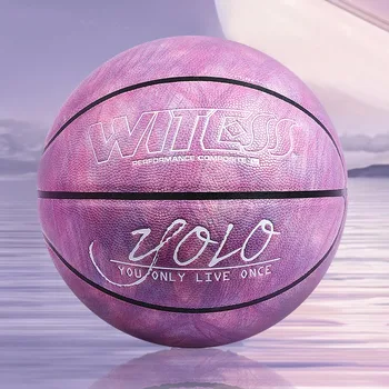 Баскетбольный мяч Size7 из полиуретана, впитывающий влагу, нескользящий Баскетбольный мяч для взрослых, тренировочный мяч для занятий в помещении и на открытом воздухе, с защитой от протечек, Стандартный баскетбольный мяч