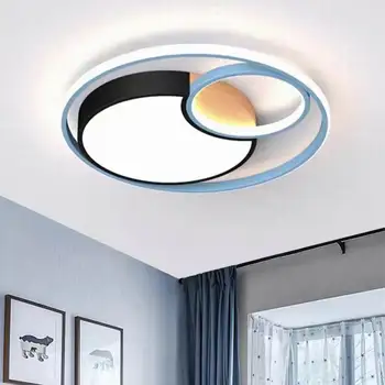 Современный светодиодный потолочный светильник для гостиной, креативные круглые потолочные светильники для домашнего офиса, простой дизайн, внутреннее освещение в спальне