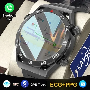 Для Мужчин И Женщин 2024 Новый NFC ЭКГ + PPG Bluetooth Вызов Смарт-Часы GPS Трекер Спортивный Браслет Фитнес-Часы Ultimate Smart Watch Men
