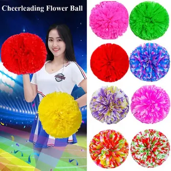 Игровые помпоны, дешевый практичный цветочный шар для черлидинга, применяются для принадлежностей для танцевальных спортивных матчей и декоратора вокальных концертов