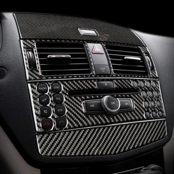 Наклейка на кнопку управления центральной консоли автомобиля, накладка на крышку воздуховода для Mercedes Benz C Class W204 2007 2008 2009 2010