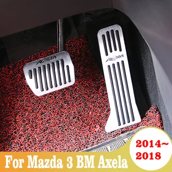 Алюминиевый сплав Для укладки автомобиля, Акселератор, Тормоз, Нескользящая ножная педаль для Mazda 3 BM Axela 2014 2015 2016 2017 2018 Аксессуары