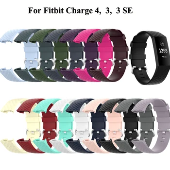 16 Цветов Модный Спортивный ремешок для Смарт-часов Fitbit Charge 4 3 3 SE, Силиконовый ремешок для Мужчин И Женщин, Браслет для fitbit charge 4