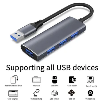 USB-КОНЦЕНТРАТОР 3 0 4 Порта USB 3,0 Адаптер 5 Гбит/с Высокоскоростной Мульти USB-C Разветвитель для Lenovo Macbook Pro Аксессуары для ПК Кабели tipo c.