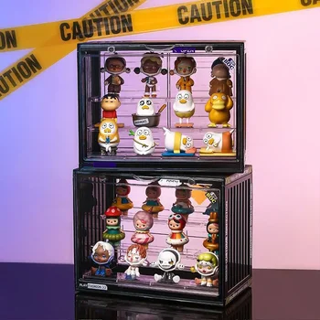 Подставка для хранения в Pop-mart, Прозрачная пылезащитная для кукол, Обновление шкафа, акриловые фигурки моделей, дисплей