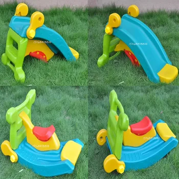 Многофункциональная горка для детского сада, лошадка-качалка, детская игровая площадка, игрушка-лягушка, горка-качалка