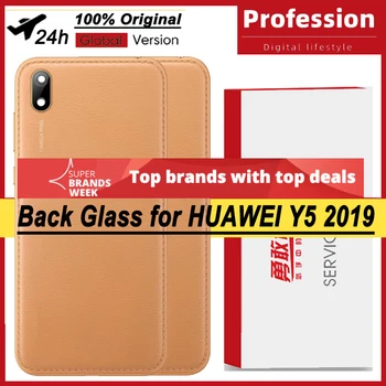100% Оригинал для Huawei Y5 2019 Задняя Крышка Батарейного Отсека Корпус Дверная Панель Чехол Крышка Батарейного Отсека с Объективом Камеры