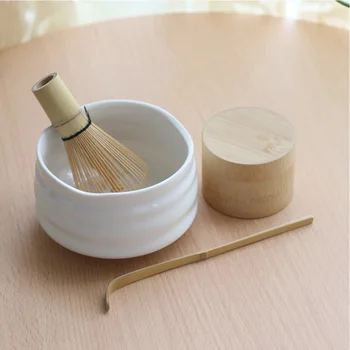 Профессиональная Японская чаша Матча венчик совок Бамбуковый Кэдди Подарочный набор Чайный набор для приготовления Порошка Зеленого Чая Японская Чайная Церемония Matcha Teaware