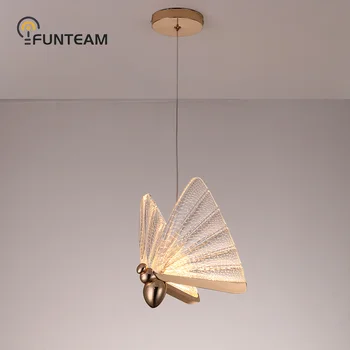 Современная, простая, роскошная спальня, прикроватная люстра, креативный и персонализированный светильник-бабочка