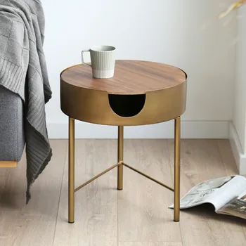 Современный Круглый Стол Для Хранения Чая и Кофе в Скандинавском Стиле Простота Креативной Гостиной Угловой Спальни Небольшой Круглый Диван Приставной Столик