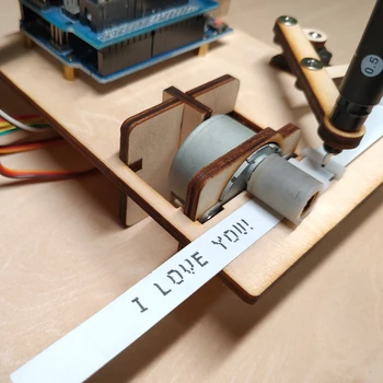Мини-телеграф с открытым исходным кодом, телеграфный аппарат DIY, роботизированная рука, пишущий робот
