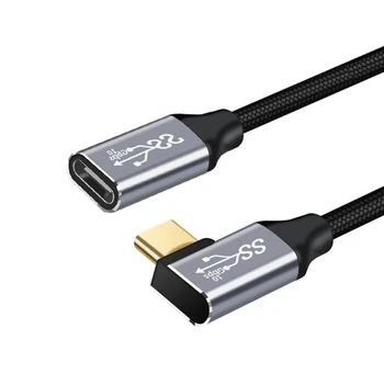 10 Гбит/С Gen2 Type-C USB 3.1 от мужчины к USB-C Женский Удлинитель Данных 100 Вт Зарядный кабель Удлинитель Шнура Реверсивной конструкции 0,2 м 1 м