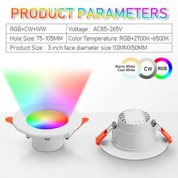 Tuya RGB Светодиодная Лампа С Регулируемой Яркостью Светильник Прожектор Bluetooth Лампа 10 Вт 85-265 В Приложение Управление RGBCW Атмосфера Декор Ночник