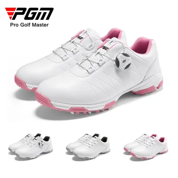 Обувь для гольфа PGM, женская водонепроницаемая спортивная обувь, нескользящие шипы, кроссовки для гольфа, женские легкие спортивные кроссовки с пряжкой