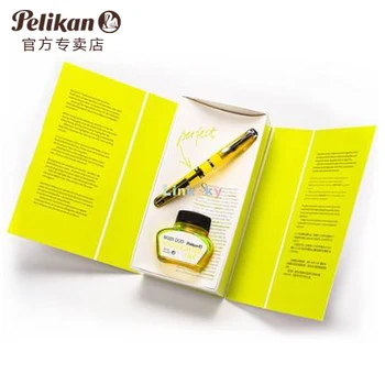 Маркер Pelikan M205 Special Edition, блестящая желто-зеленая авторучка, набор чернил для точного письма, отличный подарочный набор