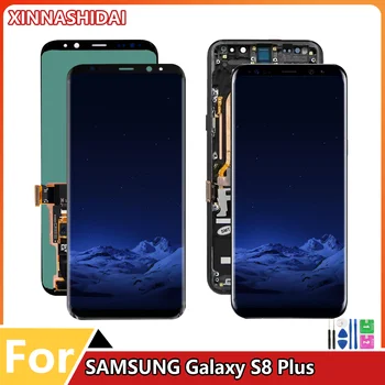 AAA + Новый AMOLED для SAMSUNG Galaxy S8 Plus G955A G955U G955F ЖК-дисплей с Сенсорным Экраном, Дигитайзер, Замена С Рамкой Для S8 +