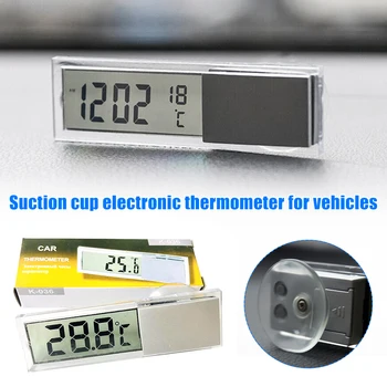 Магнитный Автоматический Автомобильный ЖК-цифровой дисплей Внутренний Наружный Термометр Метр Мини-Цифровые Часы Приборы для измерения температуры Датчик автомобильного переменного тока