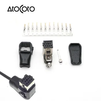 Аудиовход AtoCoto, разъем AUX с 12 контактами для головного устройства Pioneer, CD/радио, разъемы IP-шины, Модифицированный разъем для сборки своими руками