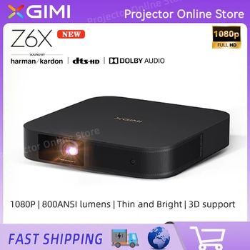 Проектор XGIMI Новый Z6X 1080P 800 Ansi DLP проектор для домашнего кинотеатра для фильмов, запатентованный Harman/Kardon Audio Tv Smart Auto Focus