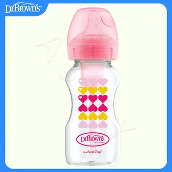Бутылочка для новорожденных Dr. Brown's / 150 мл 270 мл / широкий диаметр / Детская бутылочка для молока с цветной печатью