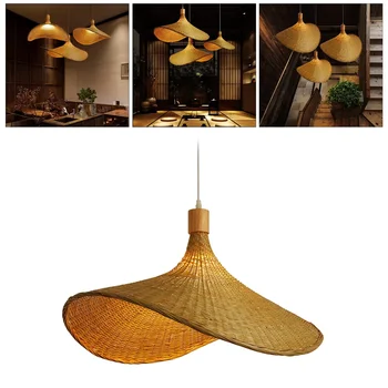 Потолочный светильник в форме бамбуковой шляпы, сантиметровая лампочка в комплект не входит, декор для спальни