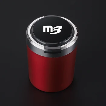 Автомобильные аксессуары пепельница с открытой кнопкой стиль LED Нержавеющая сталь пластик Для стайлинга автомобилей Mazda M 3