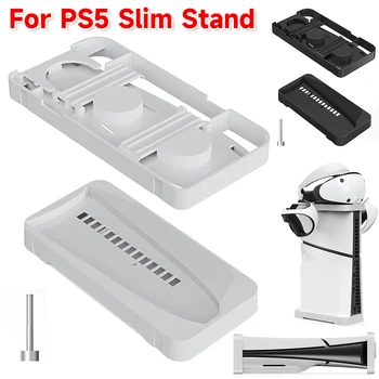 Горизонтальная Вертикальная Подставка для Консоли PS5 Slim/PS5 Slim Disc Stand Держатель Крючка для виртуальной Гарнитуры Держатель Наушников для Аксессуаров PS5
