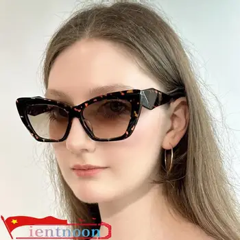 Женские модные солнцезащитные очки прямоугольного сечения с ацетатным рисунком 
